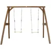 Image de AXI Portique en Bois FSC - 2 Balançoires Enfant en Marron Balançoire pour Enfants pour l’extérieur / le jardin 2 agrès