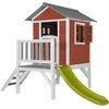 Image de Axi Lodge Xl Playhouse Scandinavian Red - Lime Green Slide