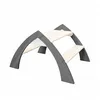 Image de AXI Table picnic KYLO XL Gris Blanc avec parasol Bleu 119x108x75cm