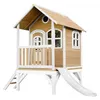 Image de Maisonnette en bois avec toboggan - AXI Tom - Marron & blanc - Pour lextérieur