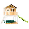 Image de Maisonnette pour enfants avec bac à sable et toboggan AXI Marc en bois de pruche et cyprès FSC