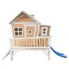 Image de AXI Emma Maison Enfant avec Toboggan Bleu Aire de Jeux pour lextérieur en marron & blanc Maisonnette / Cabane de Jeu en Bois