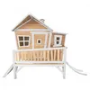 Image de Maisonnette Emma AXI avec toboggan blanc - Maison de jeu en bois pour enfant