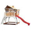 Image de AXI Max Maison Enfant avec Bac à Sable & Toboggan Rouge Aire de Jeux pour lextérieur en marron & blanc Maisonnette