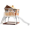 Image de Axi Crooked Max Maisonnette, Marron/blanc - Toboggan Blanc
