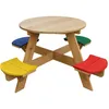 Image de Table Picnic Axi Ufo Ronde 120x120x56 Cm Multicolor Bois