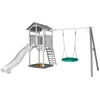 Image de Axi Beach Tower With Summer Nest Swing Grey/white - Toboggan Blanc
