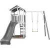 Image de Axi Beach Tower With Single Swing Grey/white - Toboggan Gris
