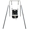 Image de Balançoire Siège Pour Bébé Métal 146x94x118 Cm Anthracite Et Crème Axi