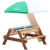 Image de Table de pique-nique AXI Nick en cèdre tropical avec bacs de rangement et parasol