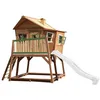 Image de Axi Crooked Max Playhouse Brown/green - Toboggan Blanc