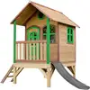 Image de Axi Tom Maison Enfant Avec Toboggan Gris Aire De Jeux Pour L'extérieur En Marron & Vert Maisonnette / Cabane De Jeu