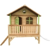 Image de Axi Stef Maison Enfant Avec Toboggan Blanc Aire De Jeux Pour L'extérieur En Marron & Vert Maisonnette / Cabane