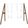 Image de Axi Portique Balançoire En Bois Double Marron/blanc