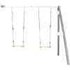 Image de Axi Portique Balançoire En Bois 2 Agrès Wall Mount Gris/blanc