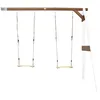 Image de Axi Portique Balançoire En Bois 2 Agrès Wall Mount Blanc/marron