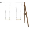 Image de Axi Portique Balançoire En Bois 2 Agrès Wall Mount Marron/blanc