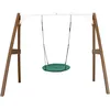 Image de Axi Portique En Bois Marron/blanc Avec Balançoire - Siège Nid Rond