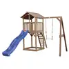 Image de Axi Beach Tower With Single Swing Brown - Blue Slide