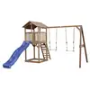 Image de Axi Beach Tower With Double Swing Brown - Blue Slide