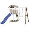 Image de Axi Beach Tower With Single Swing Brown/white - Blue Slide