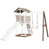 Image de Axi Beach Tower With Single Swing Brown/white - Toboggan Blanc