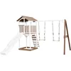 Image de Axi Beach Tower With Double Swing Brown/white - Toboggan Blanc