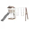 Image de AXI Beach Tower Aire de Jeux avec Toboggan en gris 2 Balançoires & Bac à Sable Grande Maison enfant extérieur en marron & blanc