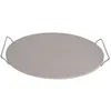 Image de Pierre À Pizza Avec Anses Pour Barbecue - Métal - Diamètre 33 Cm