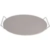 Image de Pierre à pizza - EH EXCELLENT HOUSEWARE - 33 cm - Support en métal - Croustillante - Facile à servir
