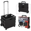 Image de Chariot - H&S Collection - Aluminium - Caisse pliante 30L - Noir - Charge max 18kg