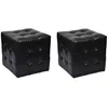 Image de Tabourets Cube Noir Vidaxl