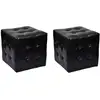 Image de Vidaxl pouf cube capitonné noir (lot de 2) 60740