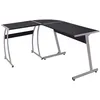 Image de Bureau D'angle En Forme De L Noir Vidaxl