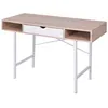 Image de Meuble de bureau - VIDAXL - Bureau droit - Chêne et blanc - 1 tiroir - Contemporain