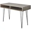 Image de Bureau Avec 2 Compartiments Gris Vidaxl
