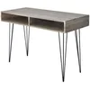 Image de vidaXL Bureau avec 2 compartiments Gris