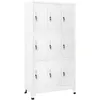 Image de Armoire À Casier Avec 9 Compartiments Acier 90x45x180 Cm Gris Vidaxl