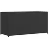Image de vidaXL Caisse de Stockage de Jardin Poly Rotin Noir Banc Boîte de Rangement 42498