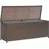 Image de Boîte De Rangement De Jardin Marron 120x50x60 Cm Résine Tressée Vidaxl
