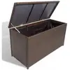 Image de Vidaxl coffre de stockage de jardin rotin synthétique marron 42499
