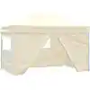 Image de Tente Pliable Avec 4 Parois Latéraux 3 X 4,5 M Blanc Crème Vidaxl