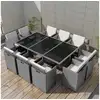 Image de Vidaxl jeu de salle à manger d'extérieur 31 pcs poly rotin gris/beige 42549