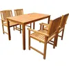Image de Ensemble table et chaises de jardin en bois dacacia massif - VIDAXL - 4 personnes - Marron