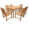 Image de Ensemble de salle à manger - vidaXL - 7 pcs - Bois dacacia massif - Durable - Extérieur