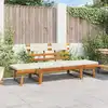 Image de Banc De Jardin Avec Coussins 2-en-1 190 Cm Bois Solide D'acacia Vidaxl