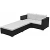 Image de Salon de jardin - vidaXL - 3 pcs - Résine tressée - Noir - Résistant aux intempéries