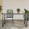 Image de Table De Jardin Noir 150x90x74 Cm Aluminium Et Verre Vidaxl