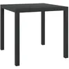 Image de vidaXL Table de jardin Noir 80 x 80 x 74 cm Aluminium et WPC