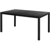 Image de Table de jardin - VIDAXL - Noir - Aluminium - WPC - 150 x 90 x 74 cm